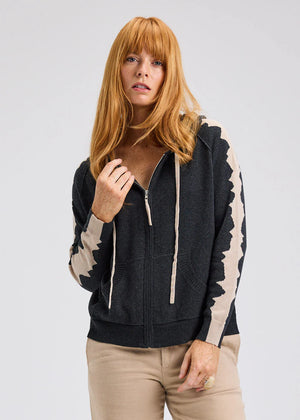 Jaggered Edge Hoodie in Charcoal - Zaket & Plover