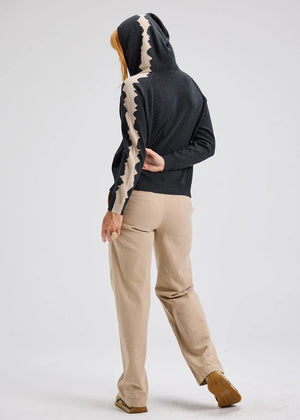 Jaggered Edge Hoodie in Charcoal - Zaket & Plover