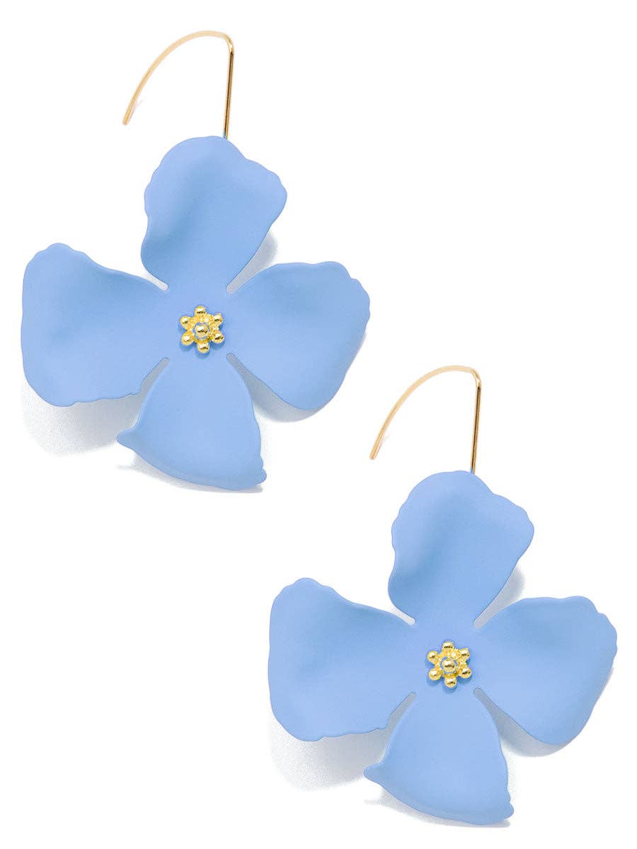 Matte Flower Threader Drop Earring-Zenzii