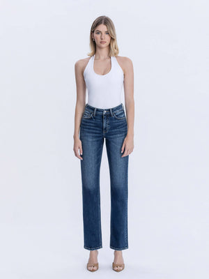 High Rise Full Length Straight leg jean-Vervet T7012