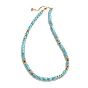 Turquoise Beaded Necklace-Sahira Jewelry Design -