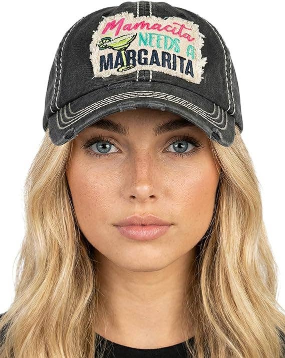 Vintage Patch Hat Mamacita needs a Margarita -Funky Junque