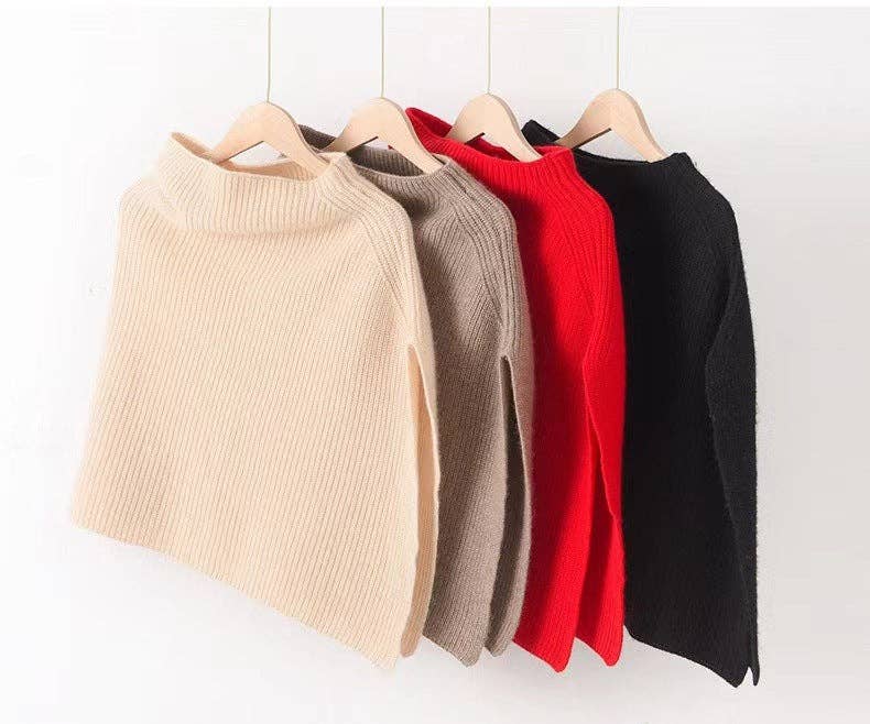 Side Split Knitted Shawl Scarf-Dipped MK2BLW6W6NSW117
