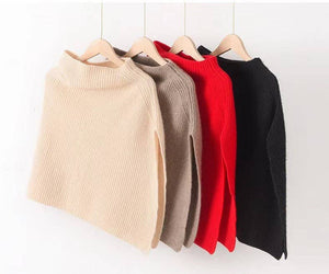 Side Split Knitted Shawl Scarf-Dipped MK2BLW6W6NSW117