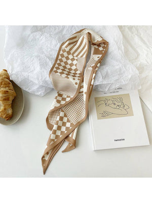 Modern Pattern Mix Skinny Scarf
