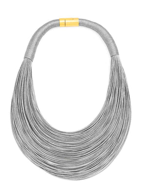 Layered Leather Rope Collar Necklace-Zenzii N2759