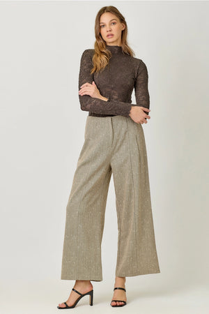 Sparklett Pinstripe Trouser in Sand - Mystree