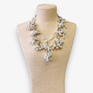 Coastal Lariat Pearl Necklace -Bijoux Envie