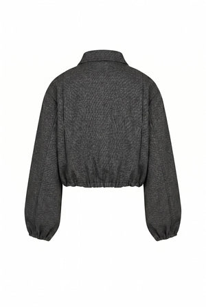 Draped Twill Jacket-RIVIR JI080