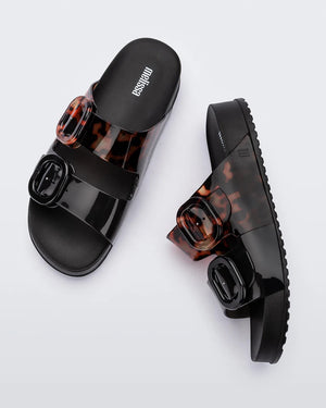 Cozy Slide in Black/Tortoise - Melissa