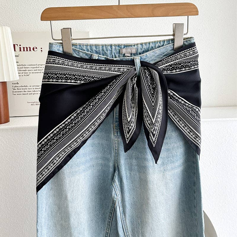 Minimalist Waist Belt Silk Scarf-Dipped  MK2BLW6W6NSI70