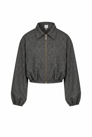 Draped Twill Jacket-RIVIR JI080