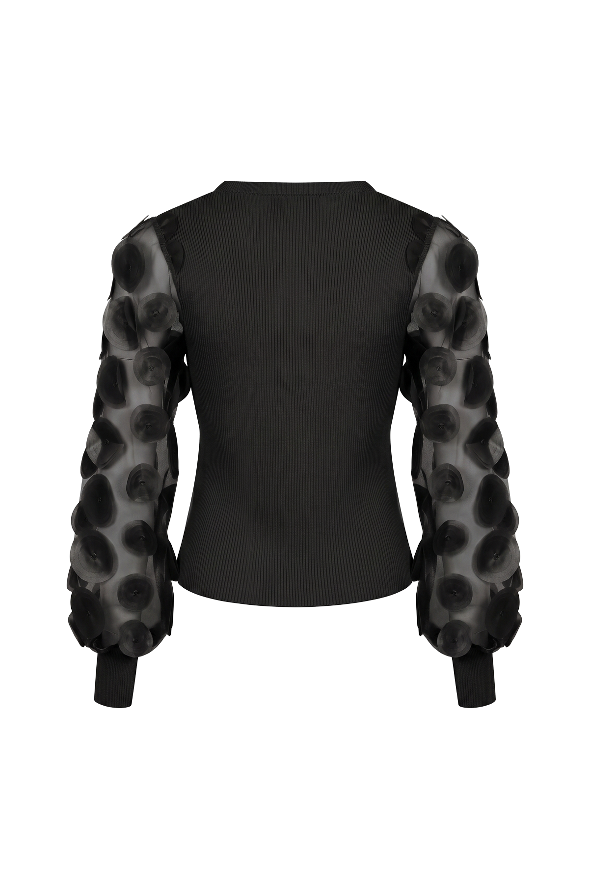 Long Sleeve Top with Mesh Detail-RIVIR AK568T