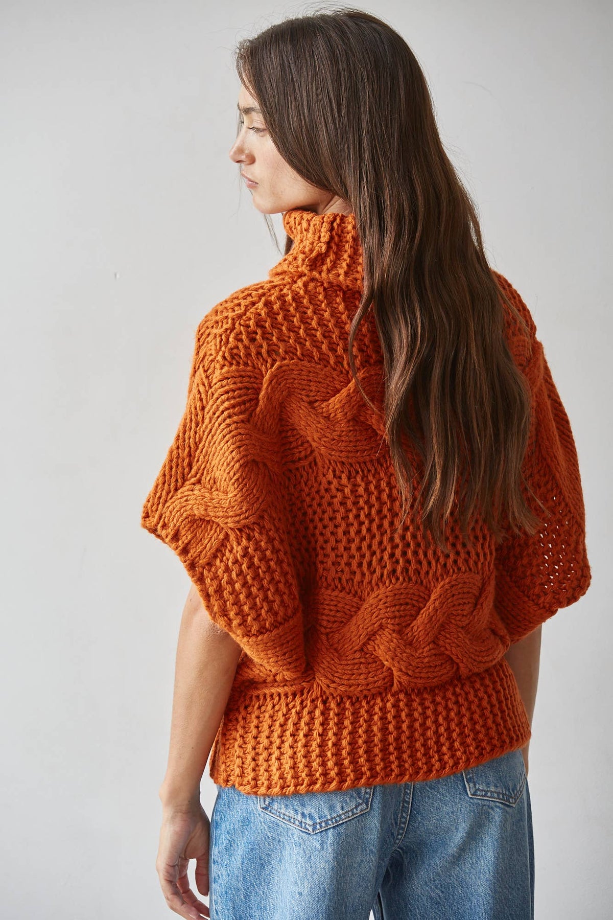 Cable Knit Turtle Neck -By Together - W2579