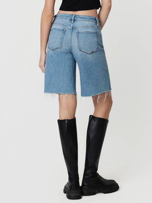MID RISE RAW HEM JORTS-Vervet T7494