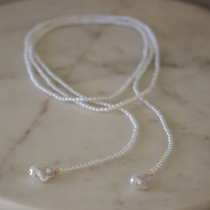 Wrap Pearl Lariat Necklace –Deep South Originals