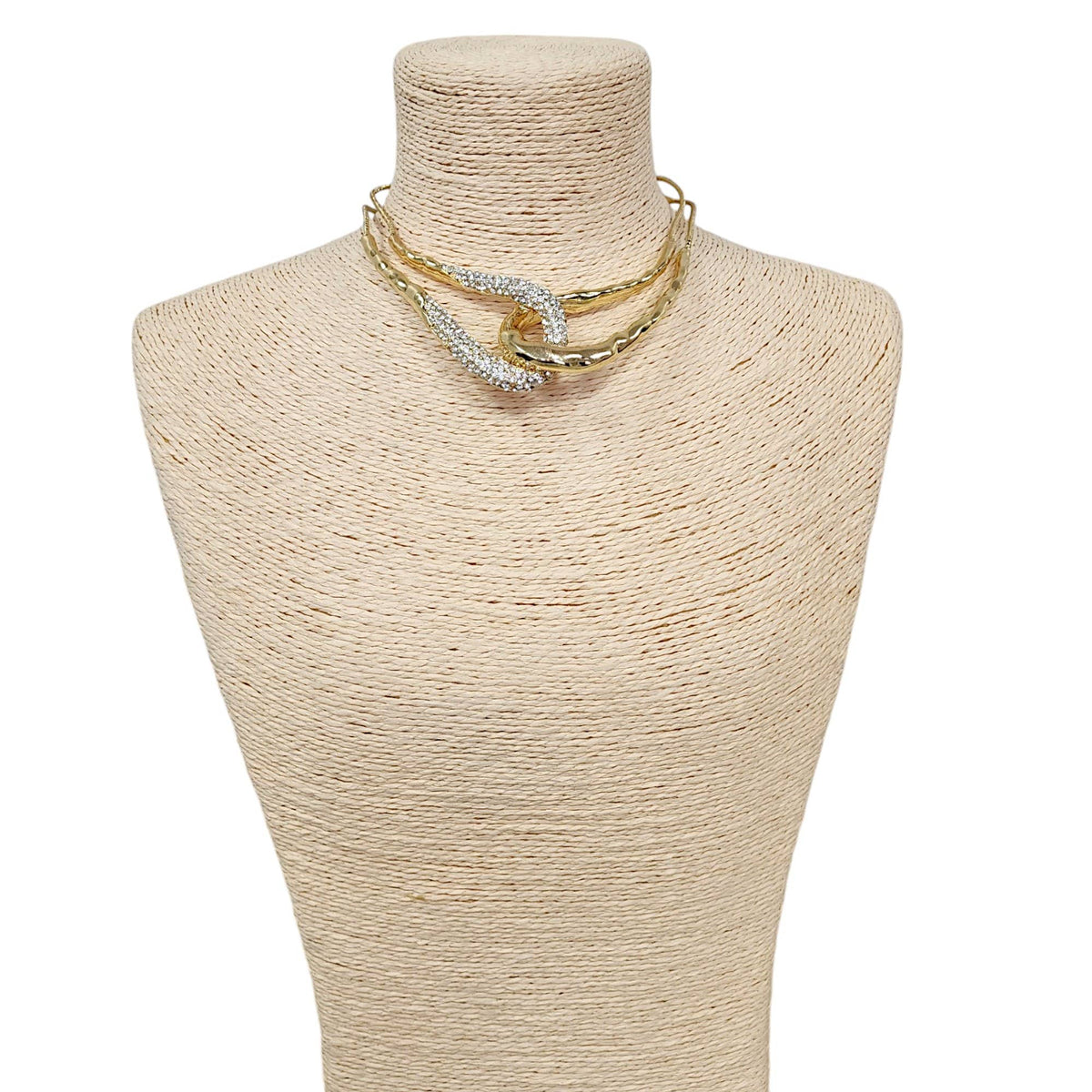 Sculpted Interlocking Infinity Loop Necklace-Bijoux Envie