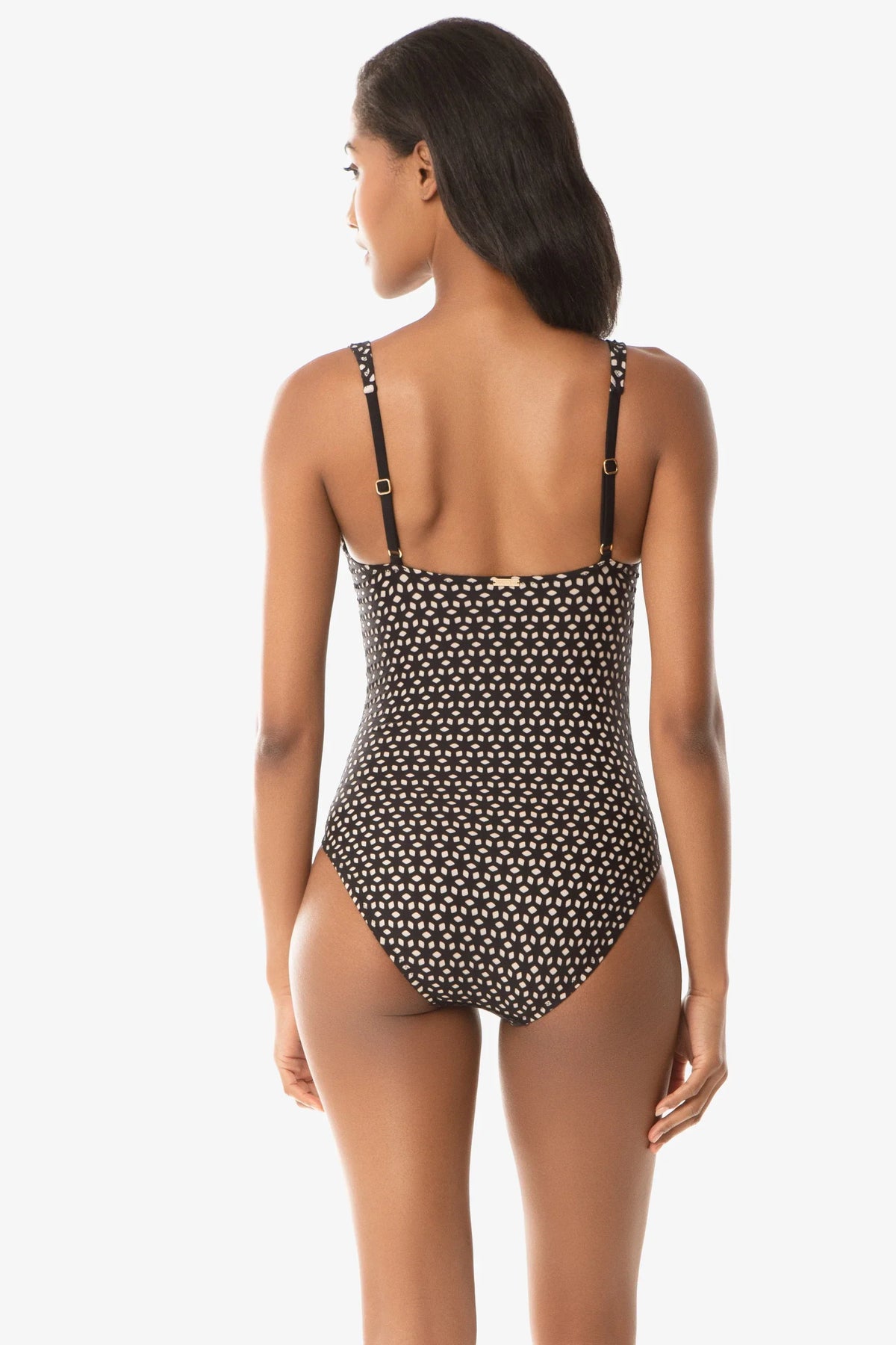 Juliette Laser Cut One Piece in Black - Helen Jon