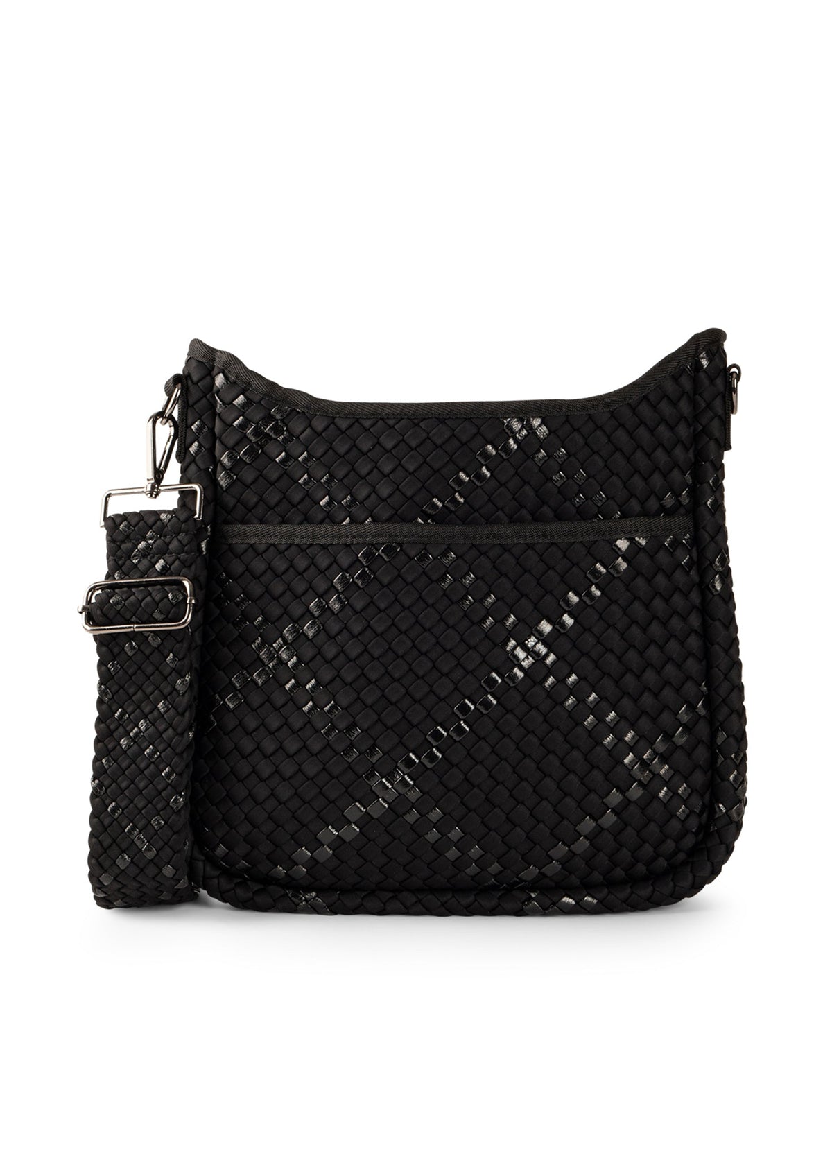 Blake Noir Woven Crossbody Bag - Haute Shore