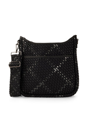 Blake Noir Woven Crossbody Bag - Haute Shore