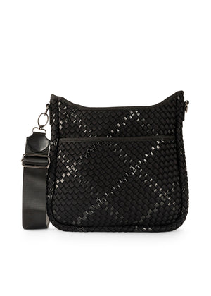 Blake Noir Woven Crossbody Bag - Haute Shore alt view 1