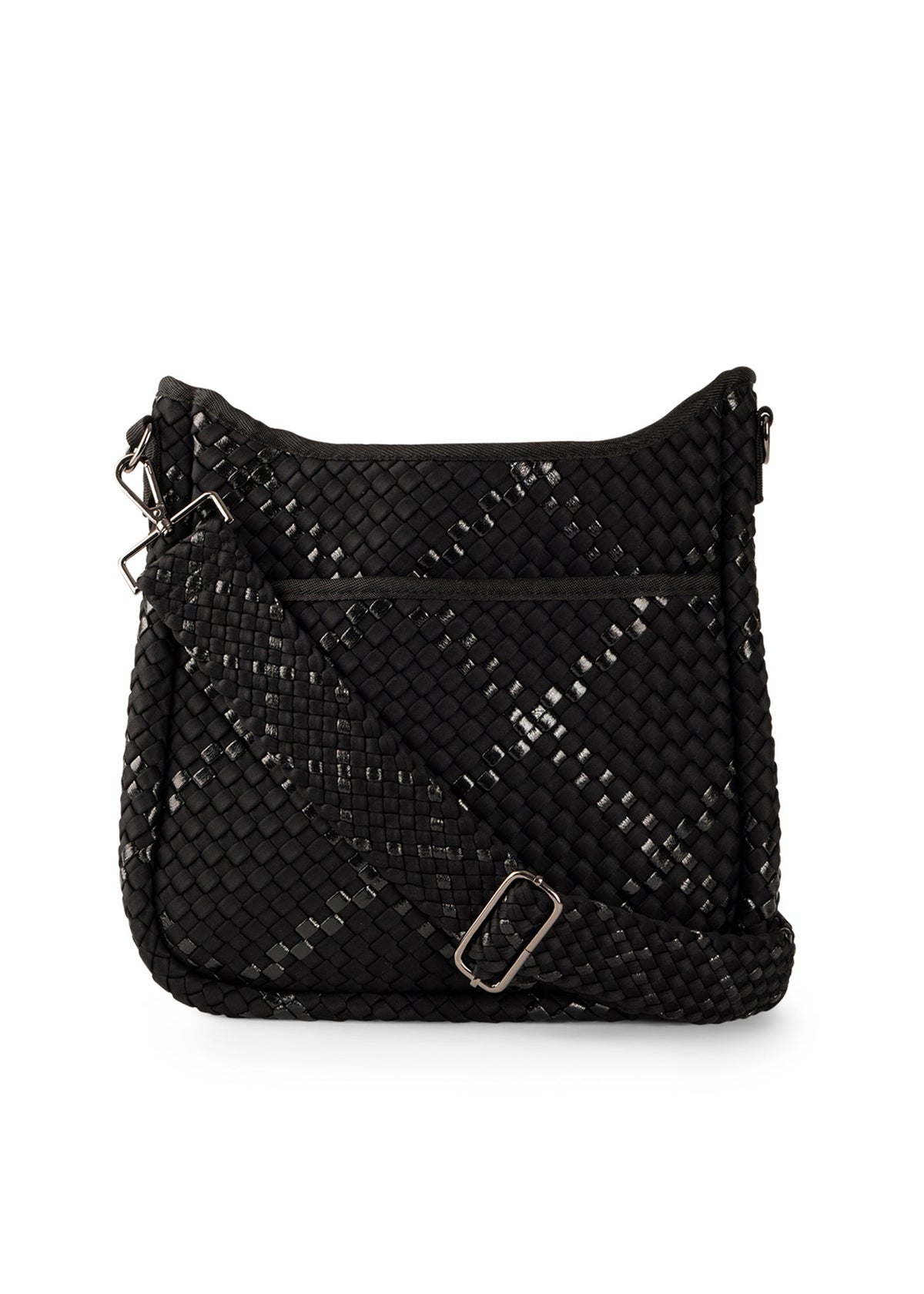 Blake Noir Woven Crossbody Bag - Haute Shore alt view 2
