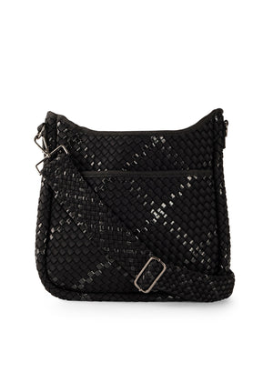 Blake Noir Woven Crossbody Bag - Haute Shore alt view 2