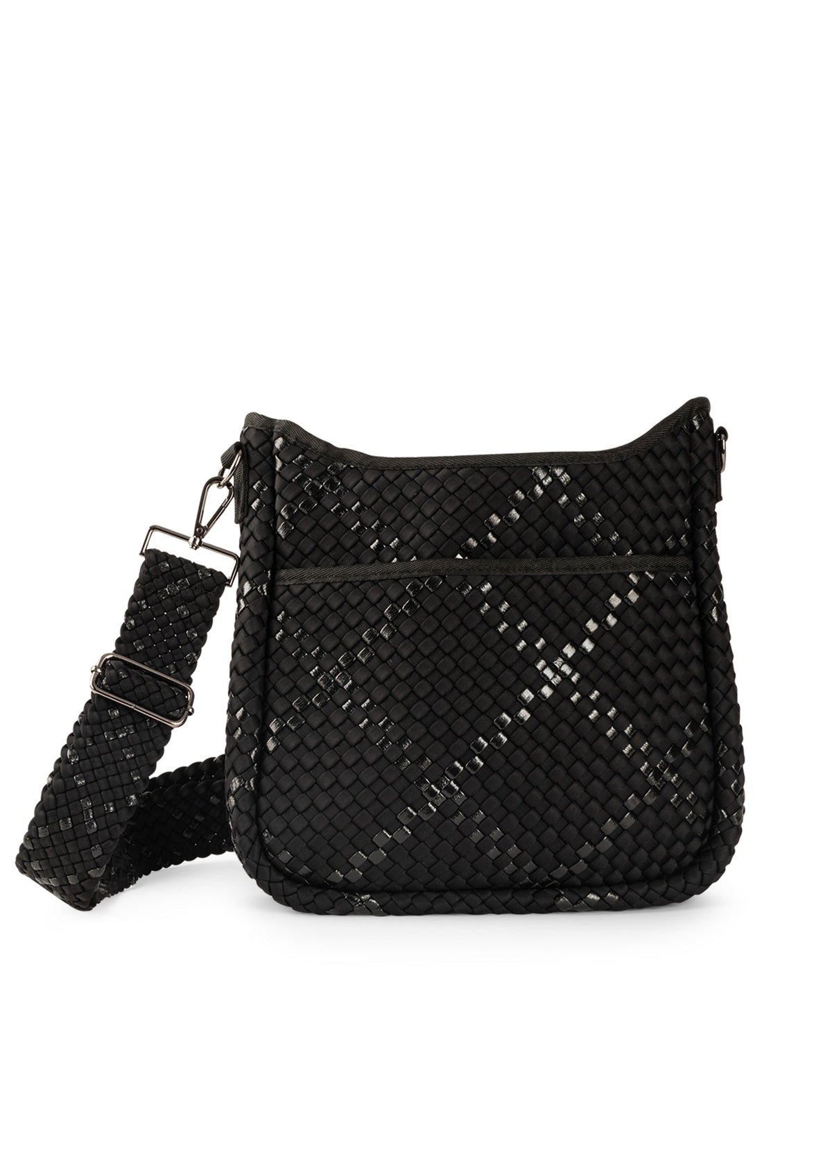 Blake Noir Woven Crossbody Bag - Haute Shore alt view 3