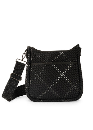 Blake Noir Woven Crossbody Bag - Haute Shore alt view 3