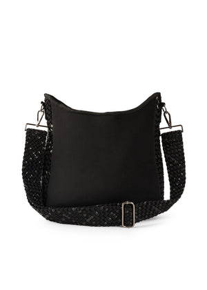 Blake Noir Woven Crossbody Bag - Haute Shore alt view 5