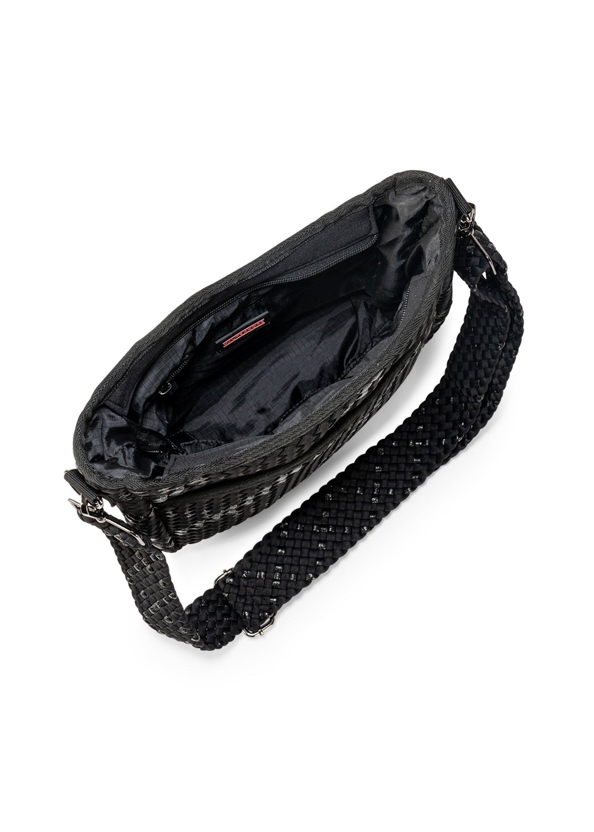 Blake Noir Woven Crossbody Bag - Haute Shore alt view 6