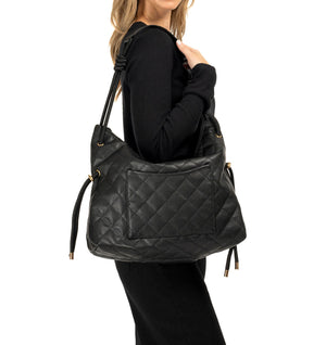 Stacey Noir Convertible Shoulder Bag - Haute Shore alt view 6
