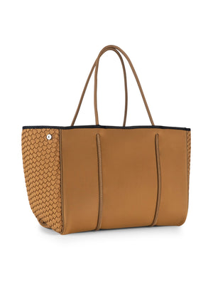 Greyson Camel Woven Neoprene Tote - Haute Shore alt view 2
