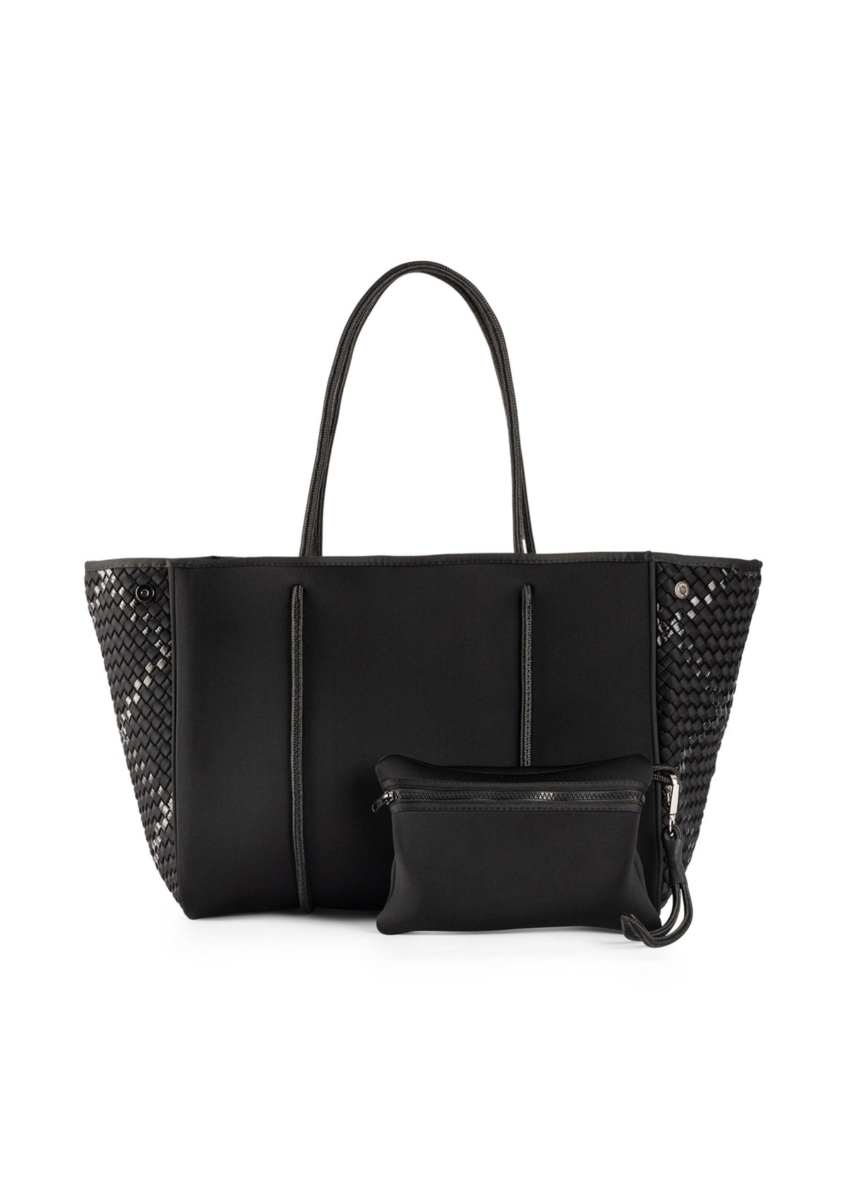 Greyson Noir Woven Neoprene Tote - Haute Shore