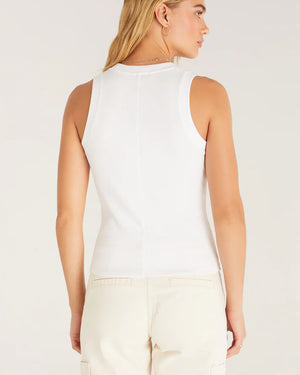 Z Supply White Sirena Rib Tank