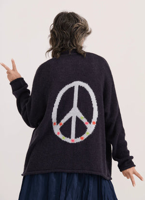 Lofty Peace Cardi in Navy - Zaket & Plover