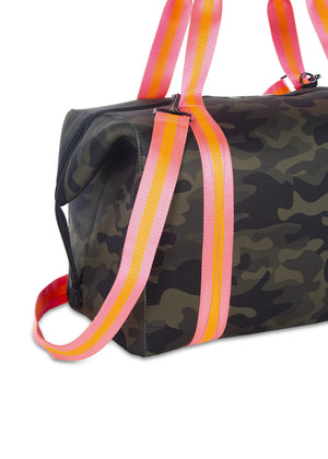 Haute Shore - Trip Weekender Bag (Morgan, Green Camo w/Orange & Pink Straps) alt view 3