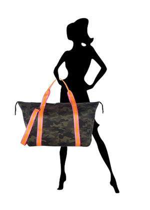 Haute Shore - Trip Weekender Bag (Morgan, Green Camo w/Orange & Pink Straps) alt view 4