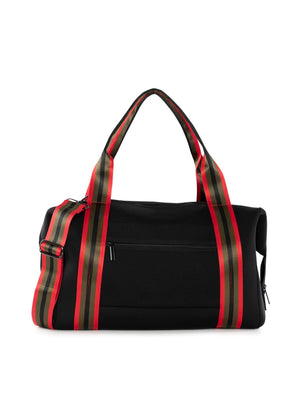 Haute Shore - Morgan Bello Weekender Bag (Black w/Red & Green Stripes) alt view 1