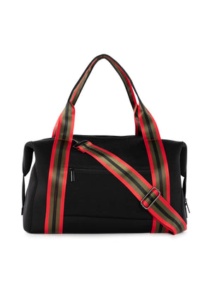 Haute Shore - Morgan Bello Weekender Bag (Black w/Red & Green Stripes) alt view 2