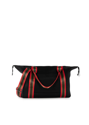 Haute Shore - Morgan Bello Weekender Bag (Black w/Red & Green Stripes) alt view 5