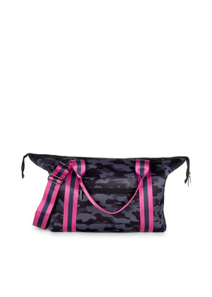 Haute Shore - Morgan Epic Weekender Bag (Navy Camo w/Pink & Navy Stripes) alt view 4