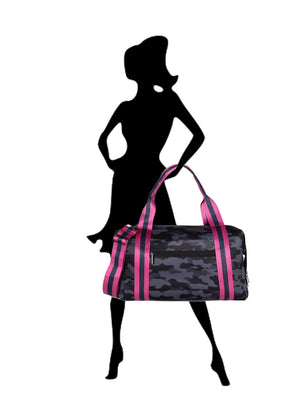Haute Shore - Morgan Epic Weekender Bag (Navy Camo w/Pink & Navy Stripes) alt view 6