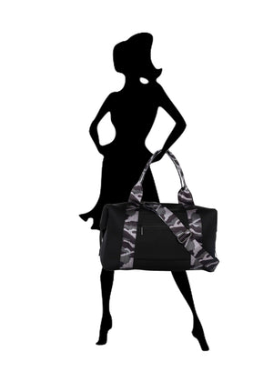 Haute Shore - Morgan Noir Weekender Bag (Black w/Grey Camo Stripes) alt view 6