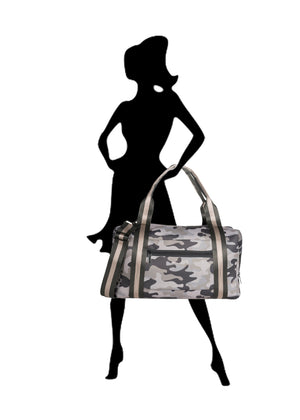 Haute Shore - Morgan Safari Weekender Bag (Taupe Camo w/Charcoal & Rosegold Strap) alt view 6