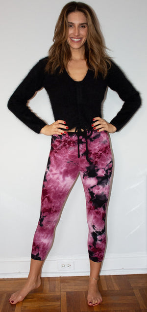 Hard Tail Forever - High Rise Capri Legging (W-614, Tie-Dye LIC2) alt view 5