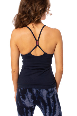Hard Tail Forever - Freestyle Tank w/Bra (W-329, Navy) alt view 3