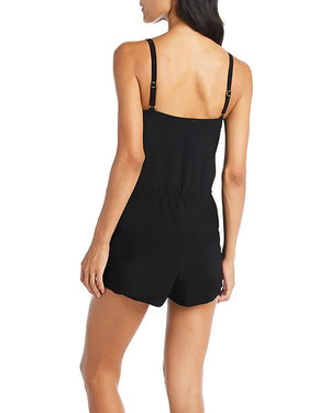 Beyond Control Black Blouson Romper alt view 1