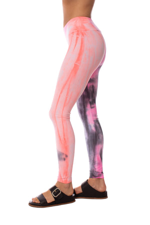 Hard Tail Forever - Flat Waist Ankle Legging (W-452, Dreamsicle Tie-Dye) alt view 1