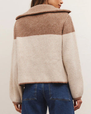 Z Supply Mink Canyon Block Sweater alt view 1